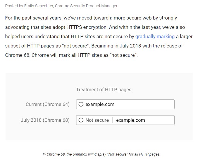 google官方博客对https的说明